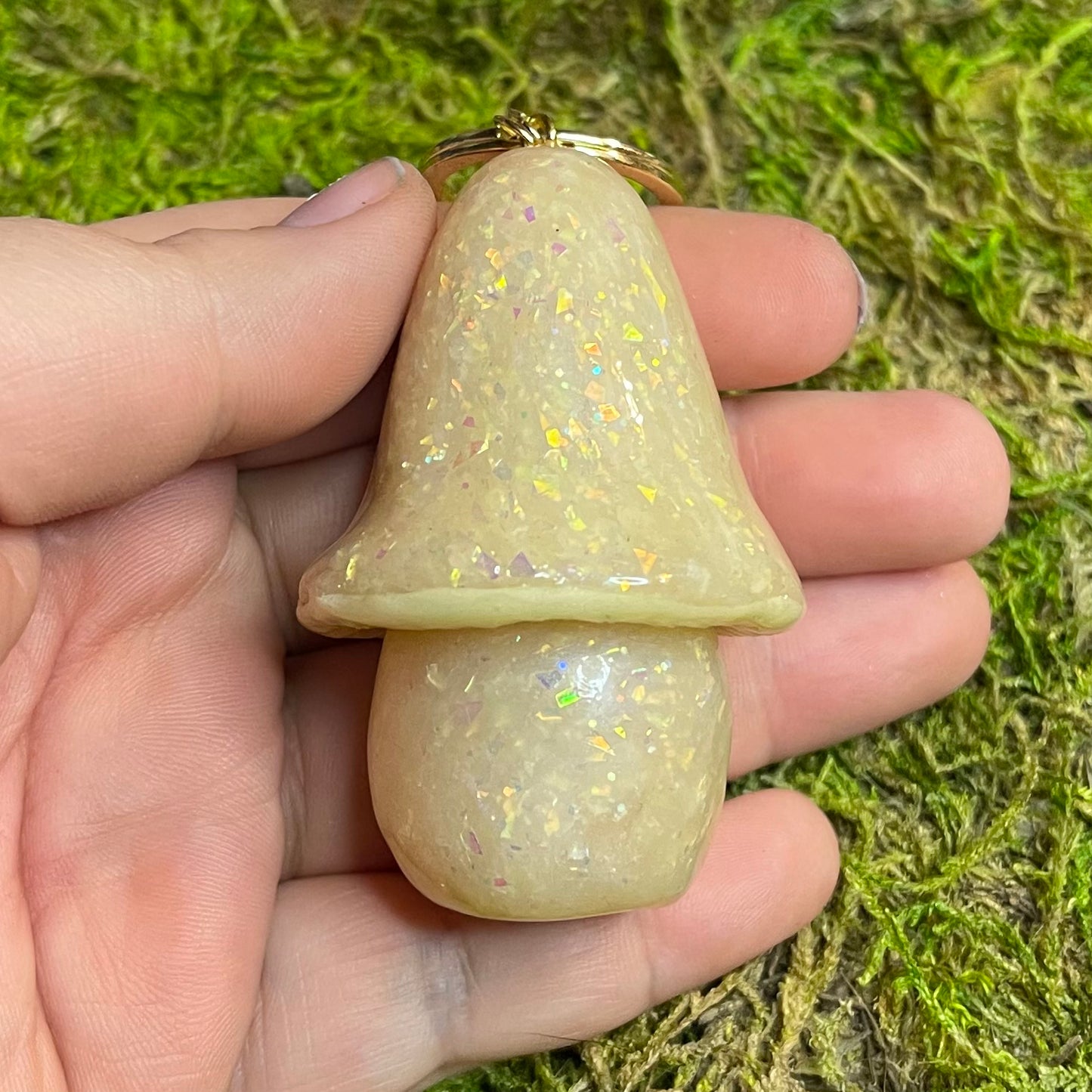 Mushroom Stash Jar Keychain “Oh Oh Opal”