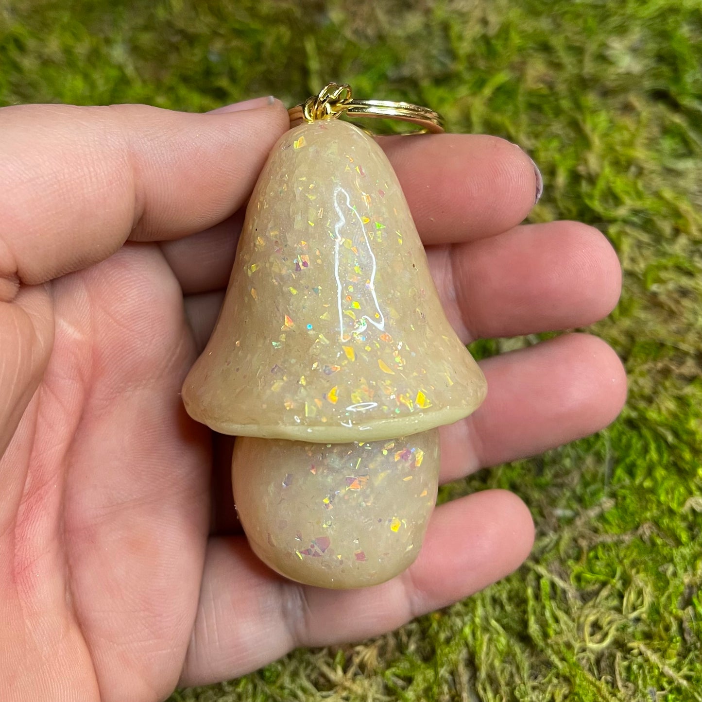 Mushroom Stash Jar Keychain “Oh Oh Opal”