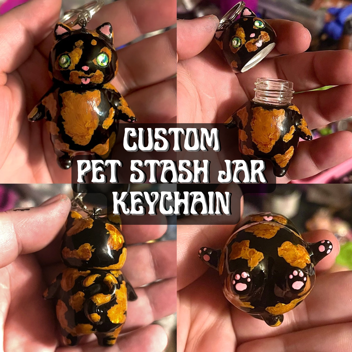 Custom Pet Stash Jar Keychain