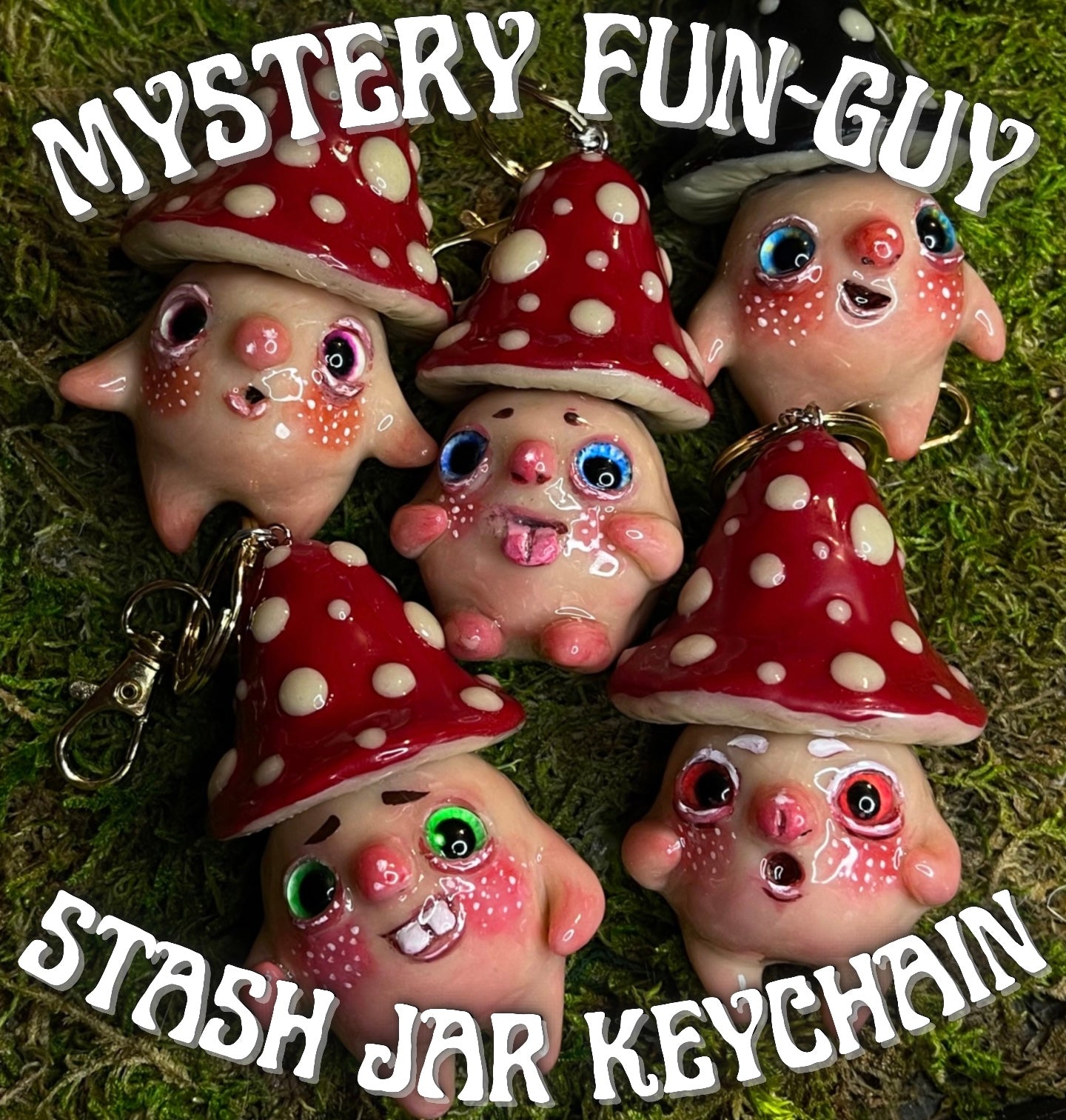 Fun-Guys Mystery Mini Stash Jar Keychain