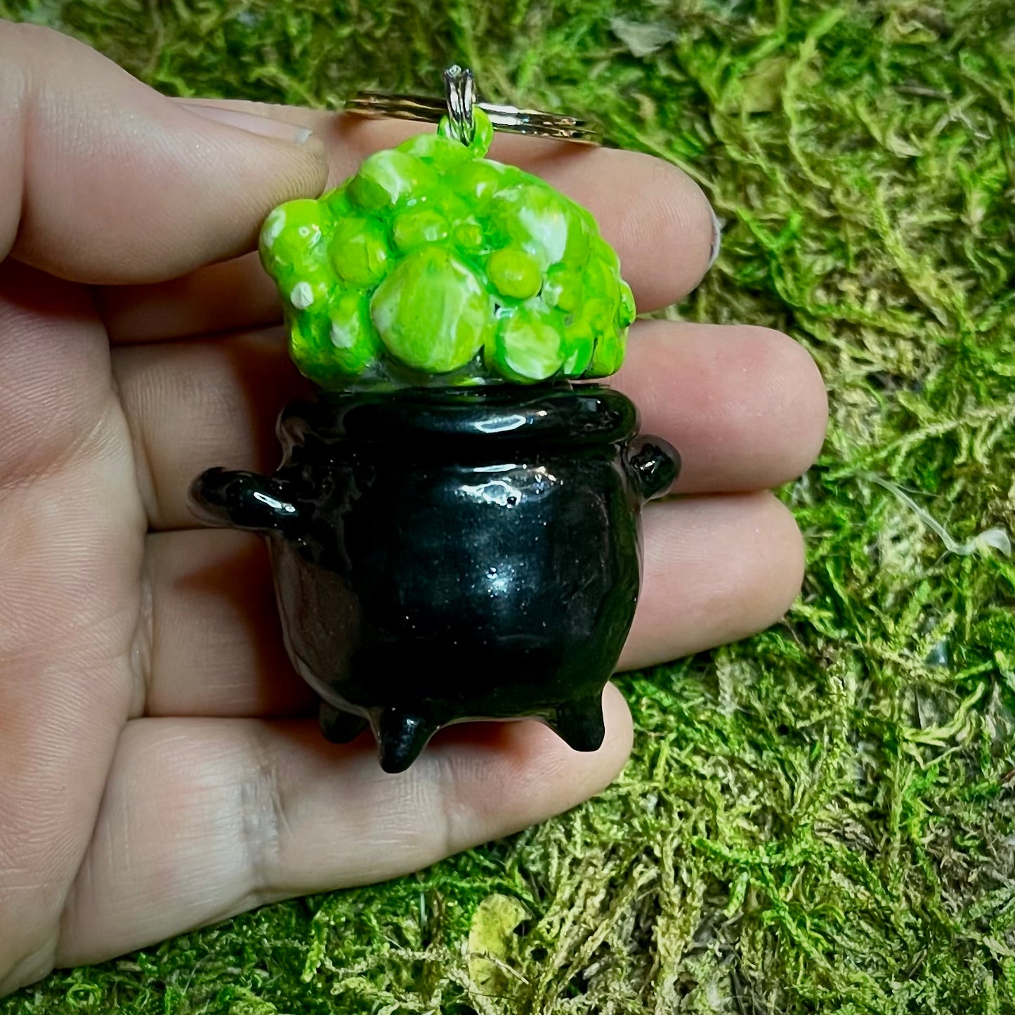 Stash Jar Keychain “Cauldron Bubble”